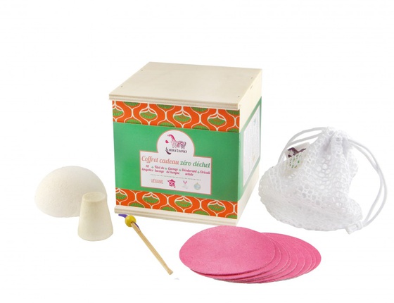 Coffret cadeau zéro déchet lingettes démaquillantes