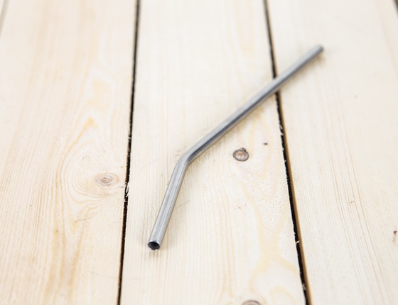 Paille en inox courte