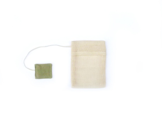 Sachet à thé réutilisable en coton bio