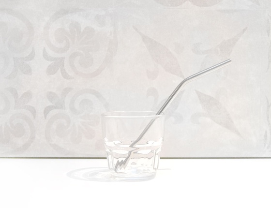Paille en inox courte