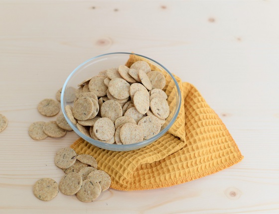 Biscuit apéro huile d'olive & cumin bio, local & vegan