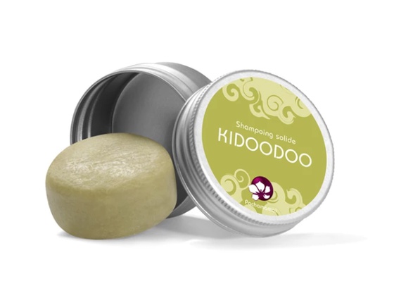Shampooing solide pour enfants Kidoodoo dans sa boite