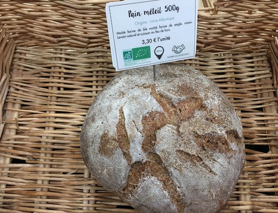 Pain méteil 500g bio & local