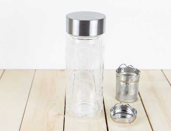 Théière isotherme en verre avec mandalas 320 ml