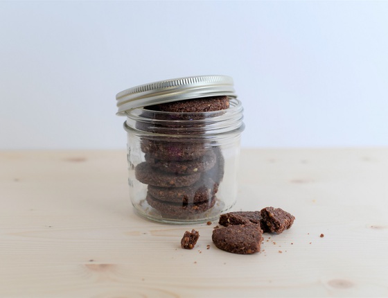 Biscuit cacao, kasha & citron vert bio, local & vegan