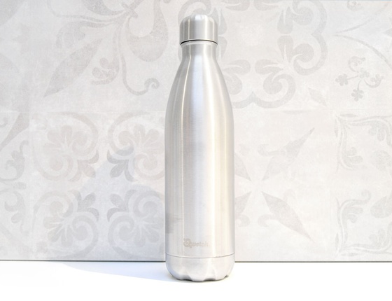 Bouteille inox 750ml couleur acier
