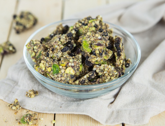 Apéro raisins-pistaches bio