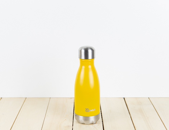 Bouteille inox 260ml couleur jaune curry