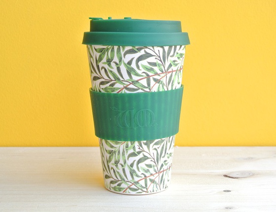 Tasse à café réutilisable en bambou coloris pommes 400ml