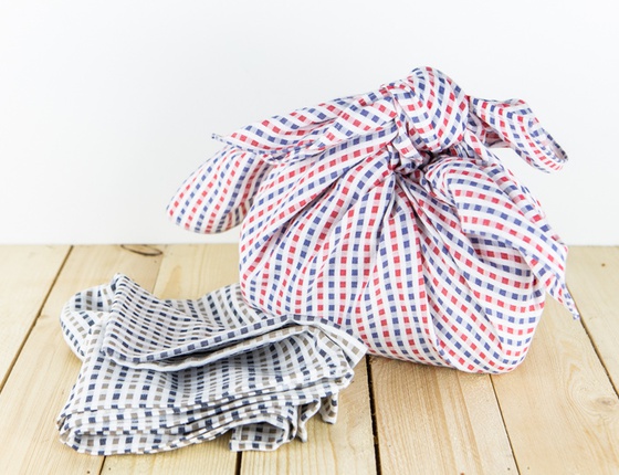 Furoshiki à carreaux