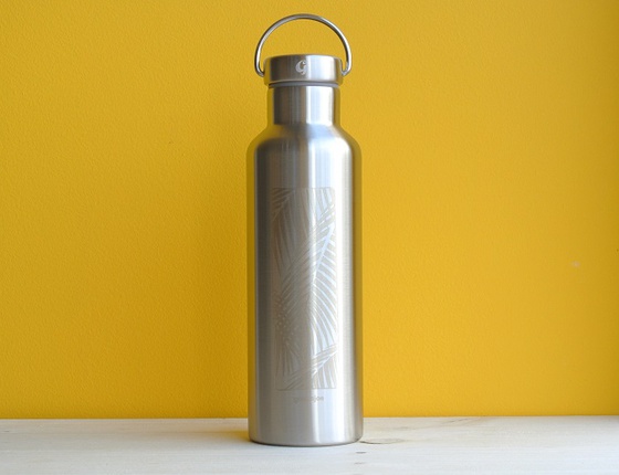 Gourde inox 750 ml isotherme Groovy Palmier