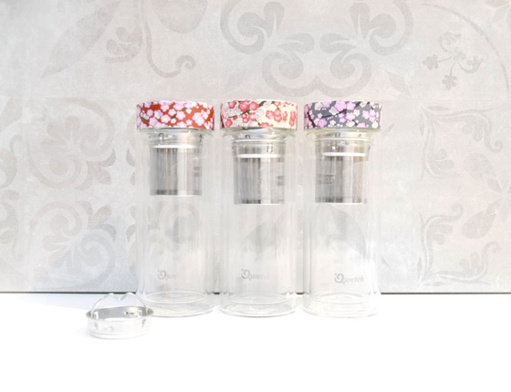 Théière isotherme en verre motifs 320 ml