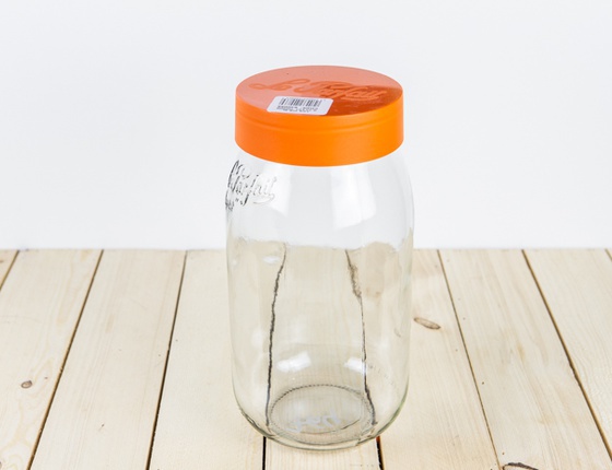 Bocal à vis orange 1L