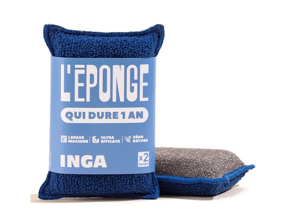 Éponge lavable Inga bleue