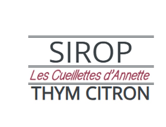 Sirop de thym & citron local