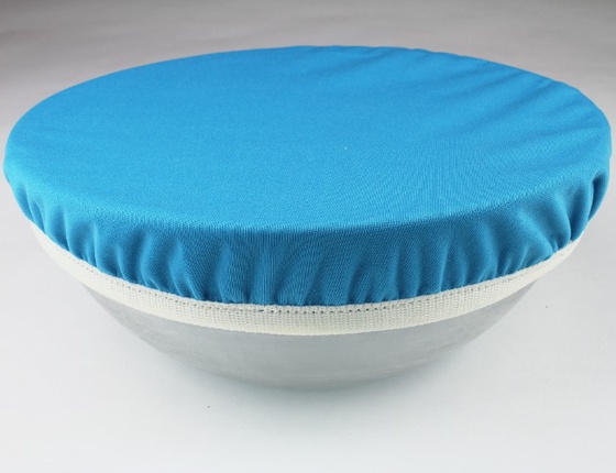 Couvre-plat en tissus ciré bleu - taille L (20 cm)