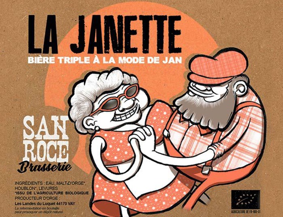 Bière Brasserie San Roce triple "La Janette" orange triple 75cl bio & locale