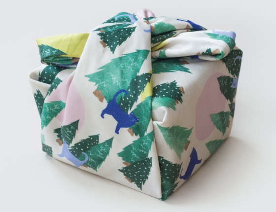Furoshiki emballage cadeau réutilisable motif Entrechat