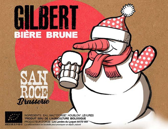 Bière Brasserie San Roce "brune" 75cl bio & locale