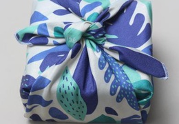 Furoshiki emballage cadeau réutilisable motif Herbier