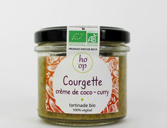 Tartinade bio & locale 100% végétale "Courgette - Lait de Coco - Curry"