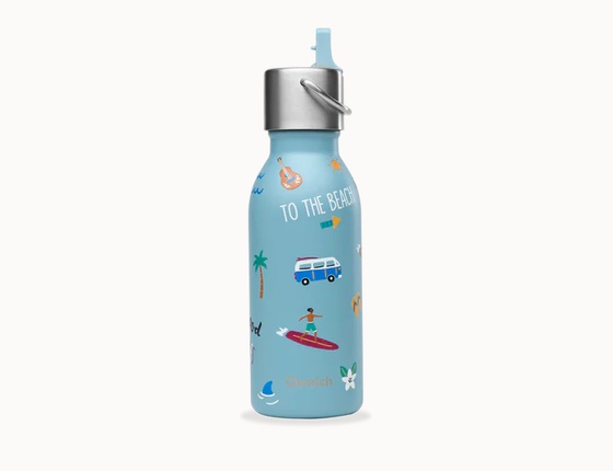 Bouteille isotherme enfant Qwetch 350 ml -  bleue