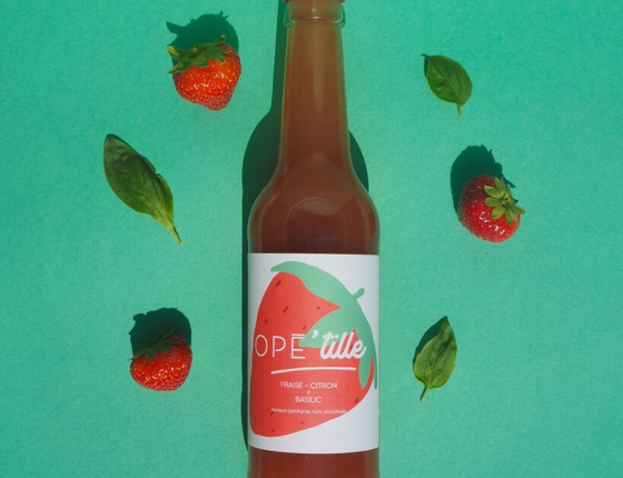 Boisson Opé'tille bio fraise & basilic 33cl