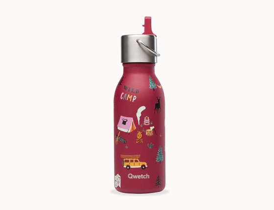 Bouteille isotherme enfant Qwetch 350 ml - rouge