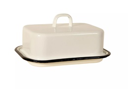 Beurrier en fer émaillé