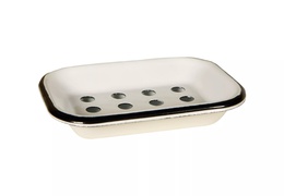 Porte-savon en fer émaillé - Blanc