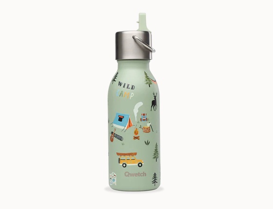 Bouteille isotherme enfant Qwetch 350 ml - vert tilleul