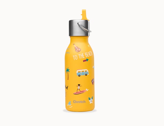 Bouteille isotherme enfant Qwetch 350 ml - jaune