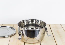 Boîte inox diamètre 12 cm