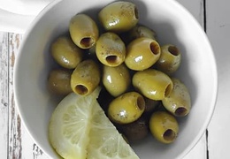 Olives vertes citron & basilic bio