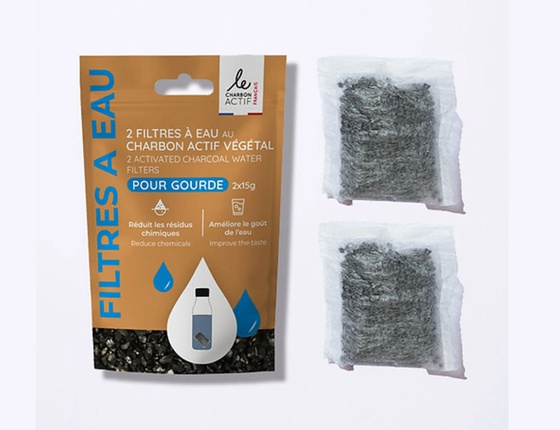 Charbons nomades compostables pour gourdes - lot de 2