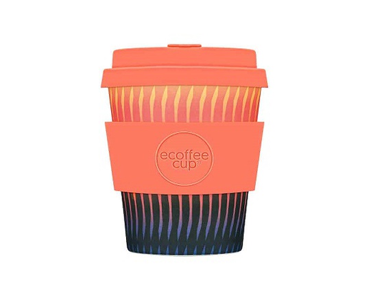 Tasse à café en bambou 250 ml motif orange