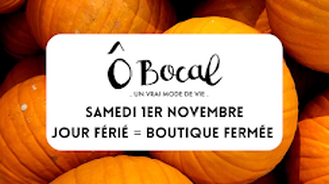 Fermeture le 1er novembre ! Happy Halloween !