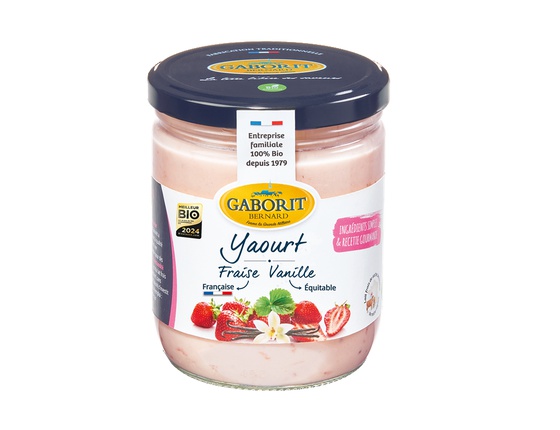 Yaourt fraise vanille bio & local - 400g