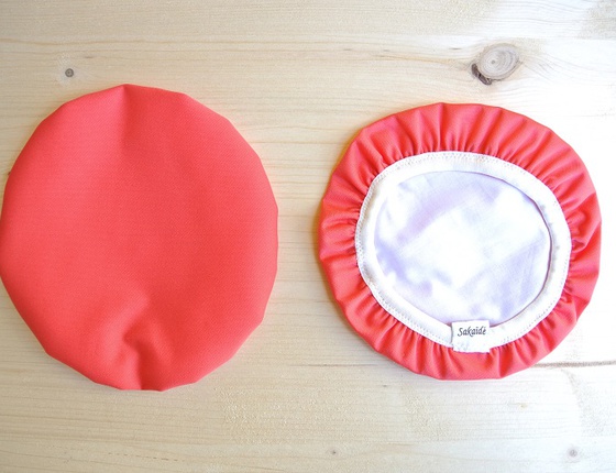 Couvre-plat 17 cm en tissu ciré magenta