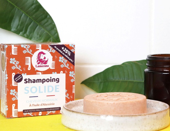 Shampooing solide Lamazuna pour cheveux normaux sans huile essentielle