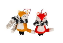 Suspensions en feutrine - renards