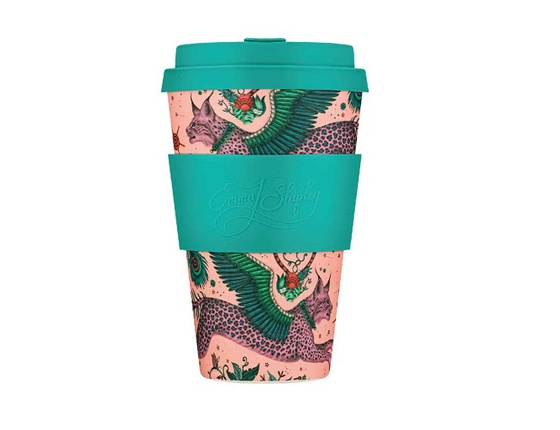 Tasse à café en bambou 400 ml motif Lynx