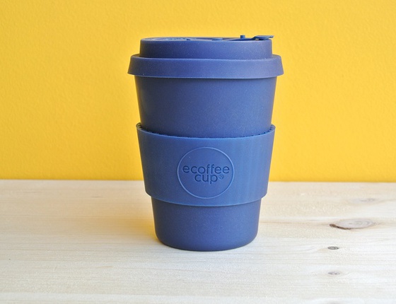 Tasse à café en bambou 350 ml coloris bleu marine