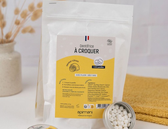 Dentifrice à croquer bio au citron - en vrac