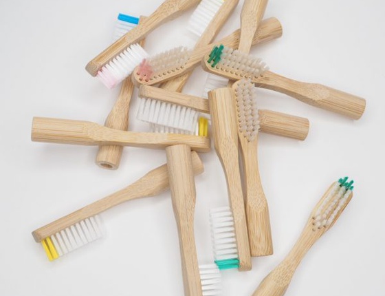 Lot de 2 têtes de brosse à dents rechargeables en bambou - poils médium transparents
