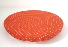 Couvre-plat en coton orange à pois - taille XXL (30 cm)