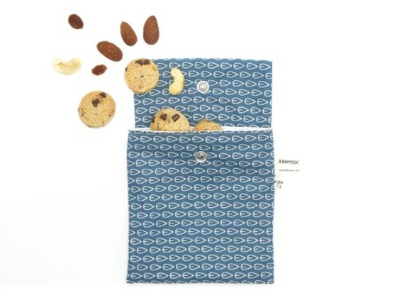 Pochette à goûter - bleue