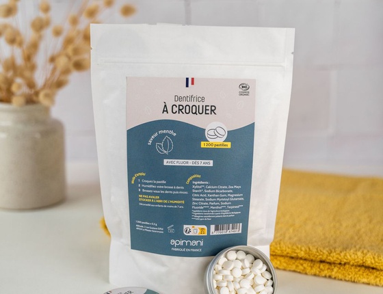 Dentifrice à croquer bio à la menthe - en vrac