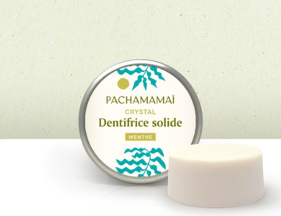 Dentifrice solide Pachamamaï Crystal & sa boite