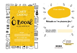 Carte cadeau Ô Bocal 30€